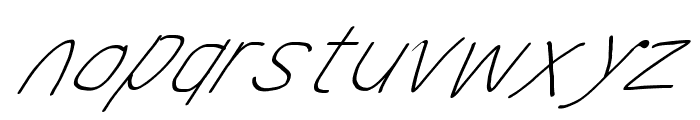 MewTooHand UltimateItalic Font LOWERCASE