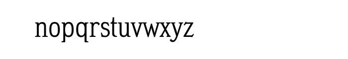 Meyer Two Condensed OT Font LOWERCASE