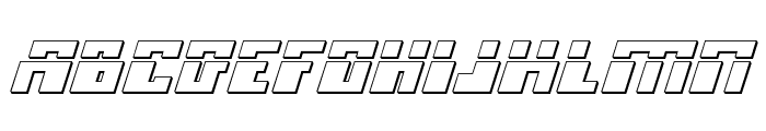 Micronian Laser 3D Italic Font LOWERCASE