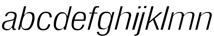 Milford Light Italic Font LOWERCASE