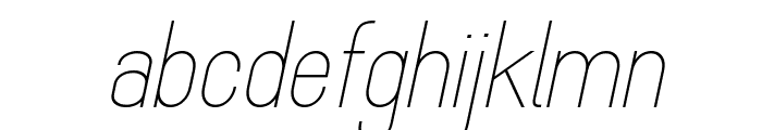 MindBlue Light Italic Font LOWERCASE