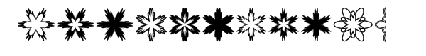 Mini Pics Snowflakes Font LOWERCASE