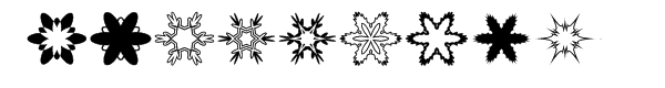Mini Pics Snowflakes Font LOWERCASE