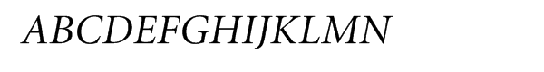 Minion® Italic Font UPPERCASE