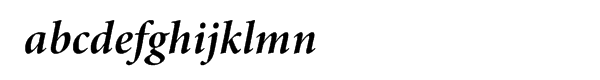 Minion® Pro Bold Italic Subhead Font LOWERCASE