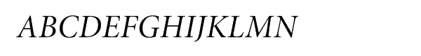 Minion® Pro Italic Subhead Font UPPERCASE