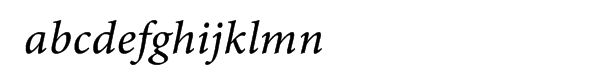 Minion® Pro Medium Italic Caption Font LOWERCASE