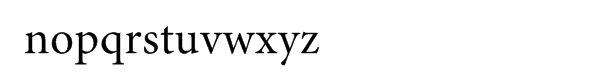 Minion® Pro Regular Font LOWERCASE
