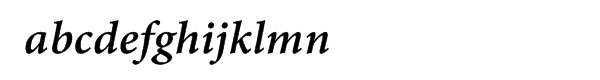 Minion® Pro SemiBold Italic Caption Font LOWERCASE