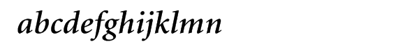 Minion® Semibold Italic Font LOWERCASE