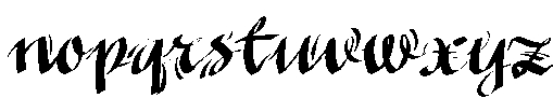 Minusman Script  Font LOWERCASE