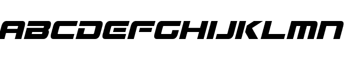 Mission GT-R Italic Font UPPERCASE