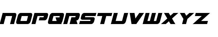 Mission GT-R Italic Font UPPERCASE