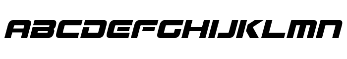 Mission GT-R Italic Font LOWERCASE