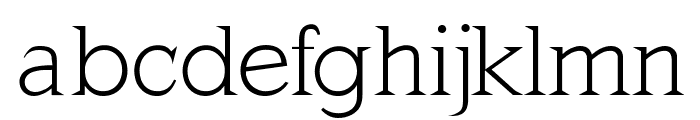 MKLatinLight Font LOWERCASE