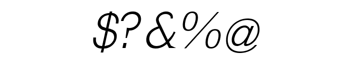 MkLatinLight-Oblique Font OTHER CHARS