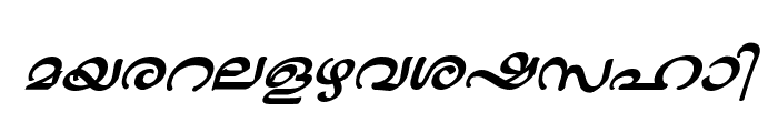 ML-TTJaya BoldItalic Font LOWERCASE