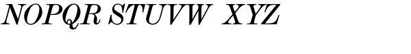 Modern Extended Book Italic Font UPPERCASE