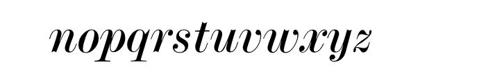 Modern No. 20 Italic OT Font LOWERCASE