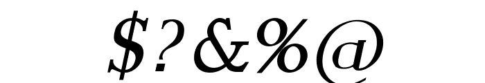 Modern Serif Italic Font OTHER CHARS