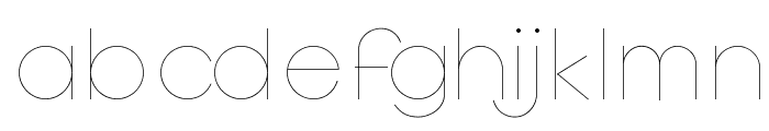 Monofred-UltraLight Font LOWERCASE