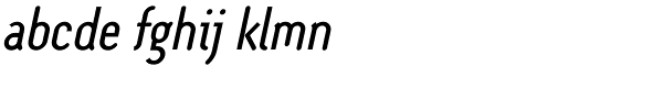 Monolein-Slanted-Regular Font LOWERCASE
