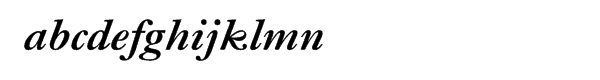 Monotype Garamond Bold Italic Font LOWERCASE