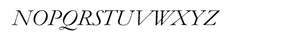 Monotype Garamond Pro Italic Font UPPERCASE