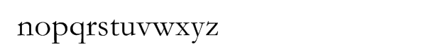 Monotype Garamond Font LOWERCASE