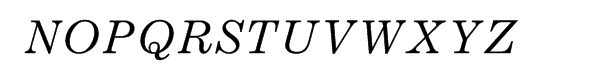 Monotype Ionic Italic Font UPPERCASE