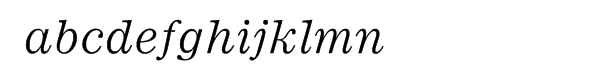 Monotype Ionic Italic Font LOWERCASE