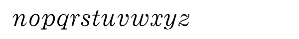 Monotype Ionic Italic Font LOWERCASE