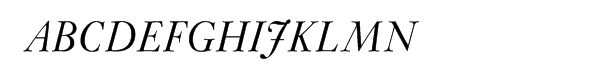 Monotype Janson Italic Font UPPERCASE