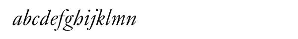 Monotype Janson Italic Font LOWERCASE