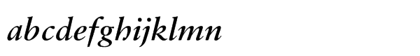 Monotype Sabon® Pro Semi Bold Italic Font LOWERCASE