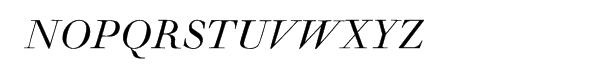 Monotype Walbaum™ Italic Font UPPERCASE