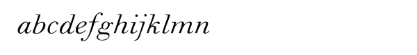 Monotype Walbaum™ Italic Font LOWERCASE