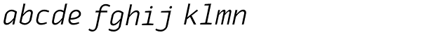 Monox Light Italic Font LOWERCASE