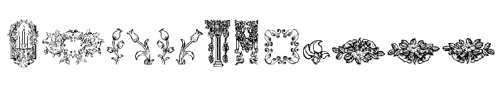 Mortised Ornaments Free Two Font UPPERCASE