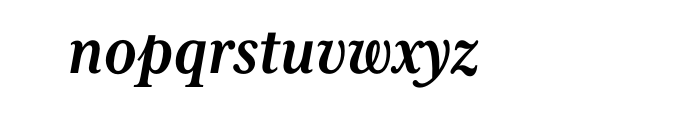 Mrs Eaves XL Serif Narrow Bold Italic OT Font LOWERCASE