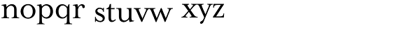 Mrs Eaves XL Serif Reg Font LOWERCASE