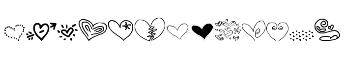 MTF Heart Doodle Font UPPERCASE