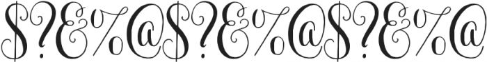 Mulberry Script otf (400) Font OTHER CHARS