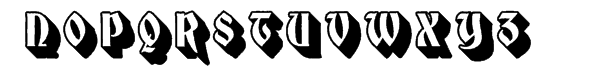 Munster Gotisch Extruded Font UPPERCASE