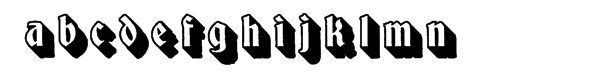 Munster Gotisch Extruded Font LOWERCASE