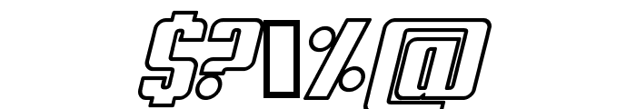 My Puma Oblique Outlined Font OTHER CHARS