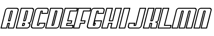 My Puma Oblique Outlined Font UPPERCASE