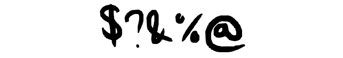 My awesomness handwriting Font OTHER CHARS