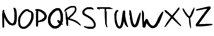 My awesomness handwriting Font UPPERCASE
