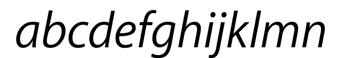 Myriad Apple TextItalic Font LOWERCASE